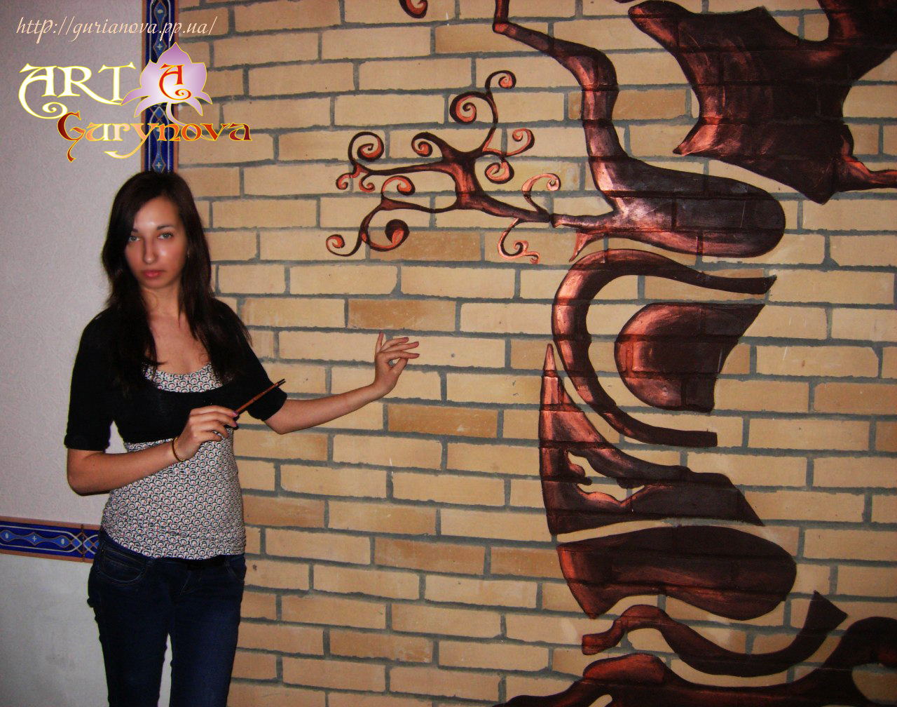 художественная роспись стен, картины готельно -ресторанный комплекс Гостиница "Платан" Platan город Самарканд Узбекистан