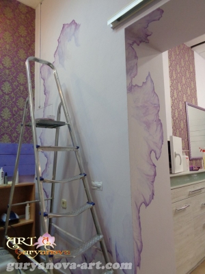 художественная роспись стен, картины салон красоты selfie code г. Čerkasy 